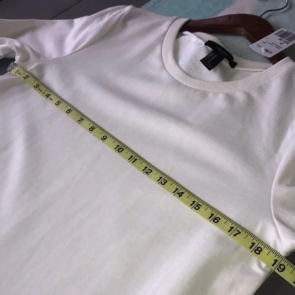 Forever 21 Cream Black Stripe Long Sleeve Mini Dress NWT M - Picture 5 of 6